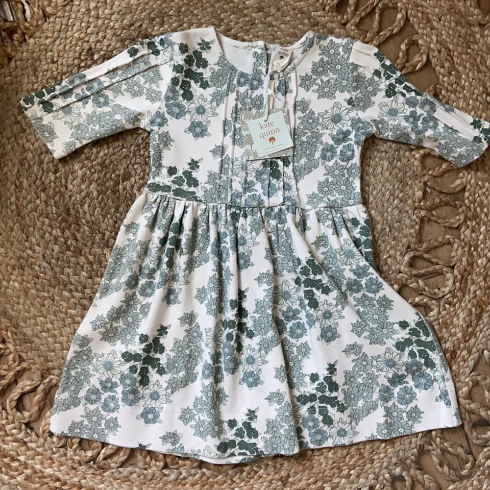 4T green floral dress